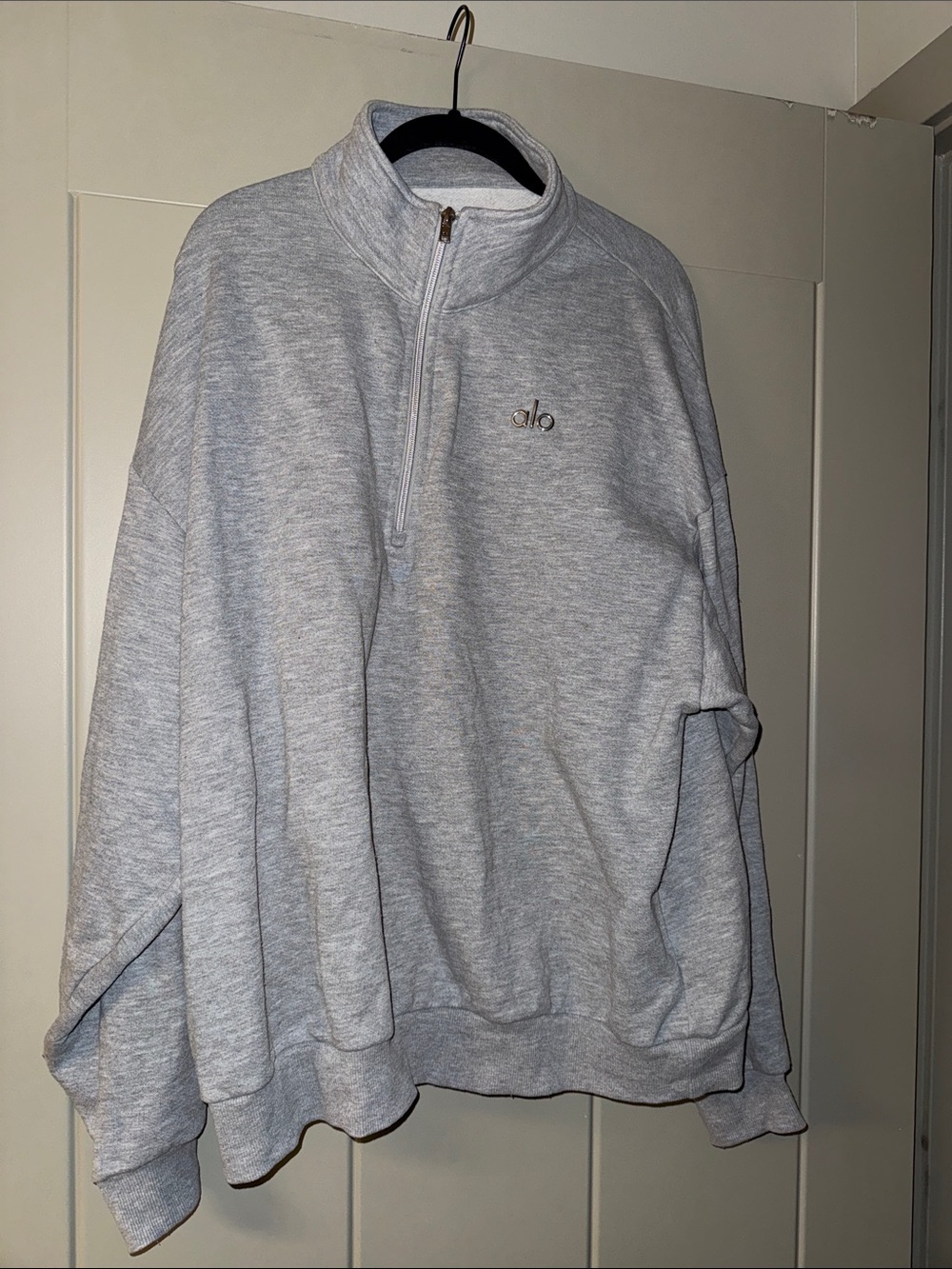 ALO Accolade 1/4 Zip Pullover - Athletic Heather Grey